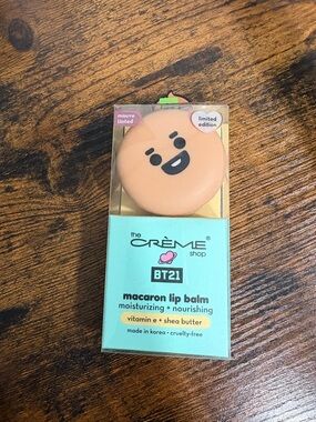 BT21 The Crème Shop Shooky Macaron Lip Balm - Peach